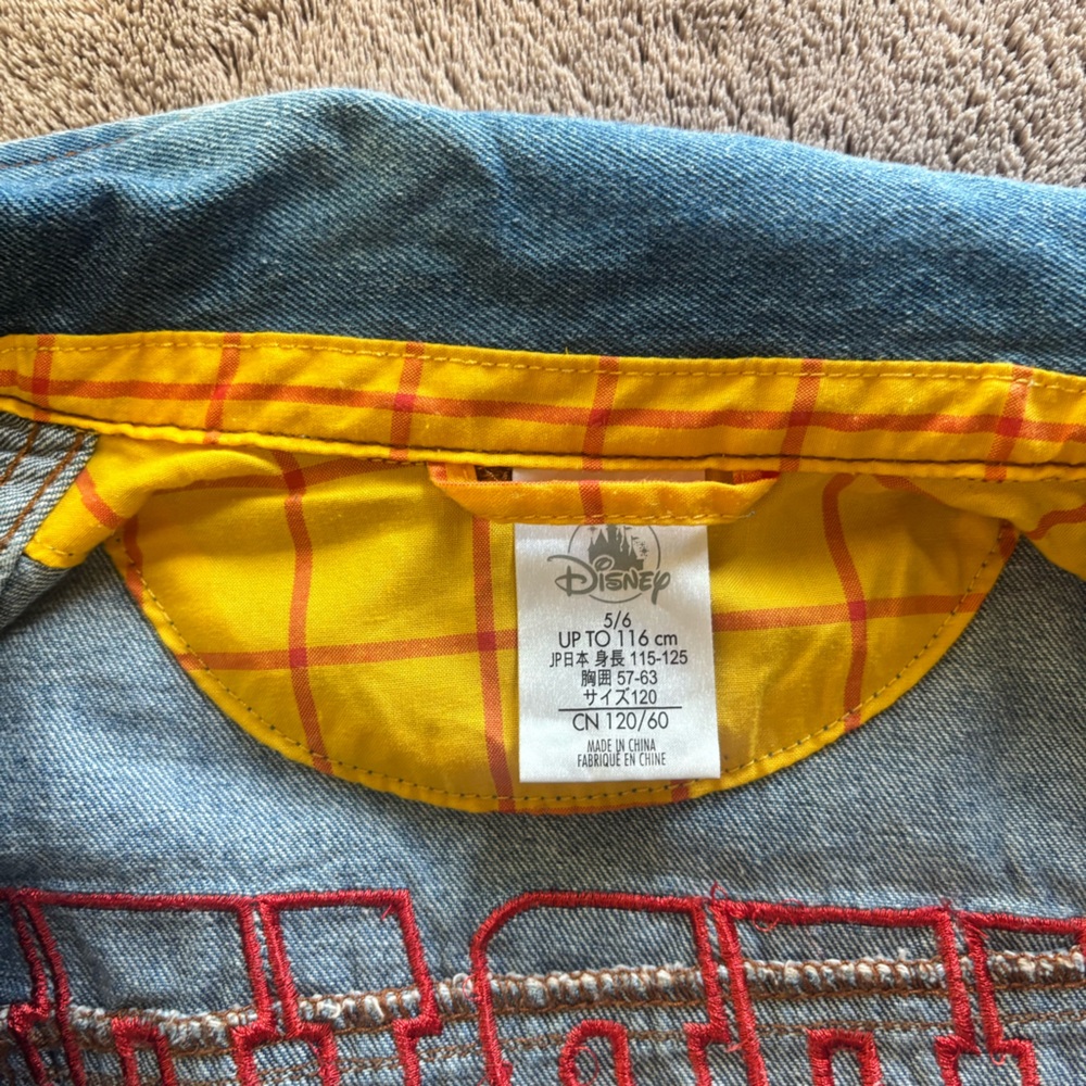 Disney Pixar Toy Story Woody denim jacket. size5-6 - Picture 2 of 12
